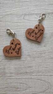 portachiavi in legno personalizzato