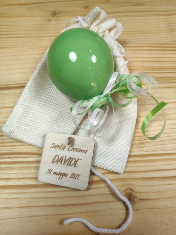 palloncino ceramica dipinto a mano con tag