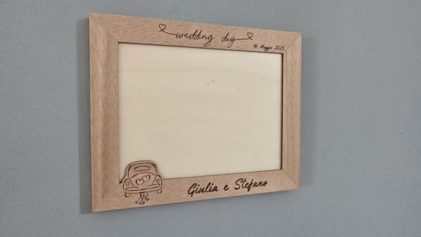 cornice legno matrimonio