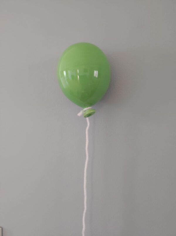 palloncino in ceramica dipinto a mano verde