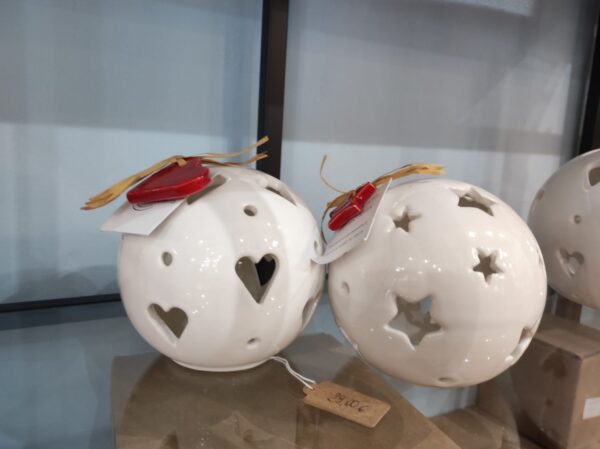 Lampada sfera ceramica proietta luce - immagine 12