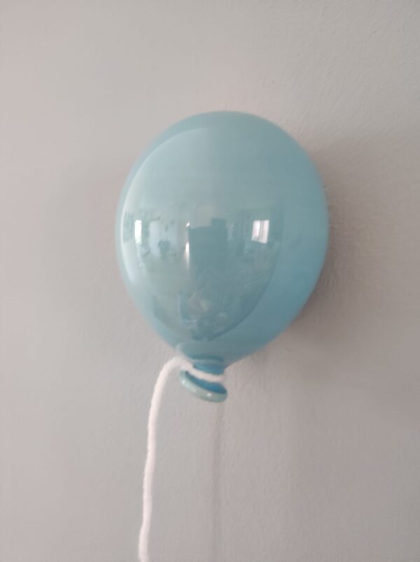 palloncino in ceramica dipinto a mano azzurro