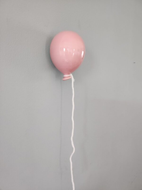 palloncino in ceramica dipinto a mano rosa