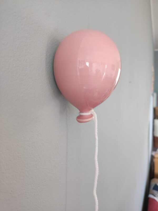 palloncino in ceramica dipinto a mano rosa