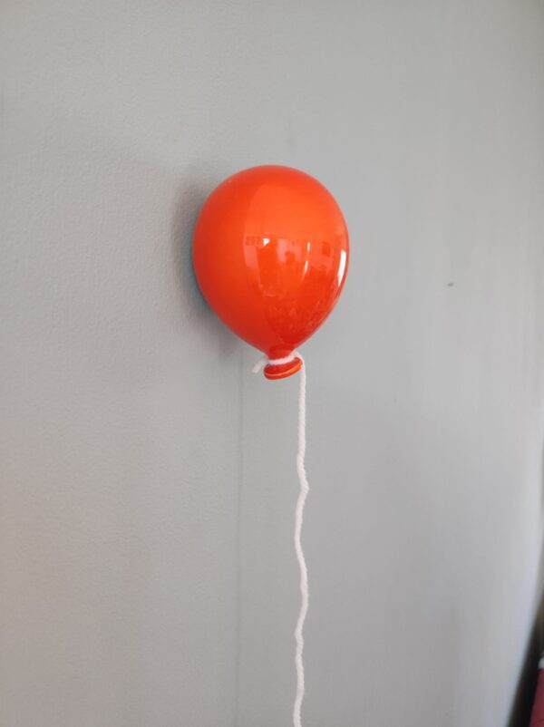 palloncino in ceramica dipinto a mano arancione