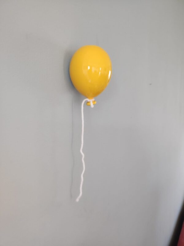 palloncino in ceramica dipinto a mano giallo