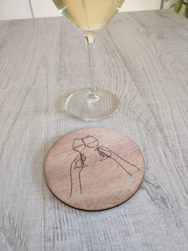 sottobicchieri vino legno