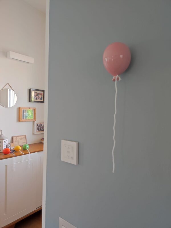 palloncino in ceramica dipinto a mano rosa