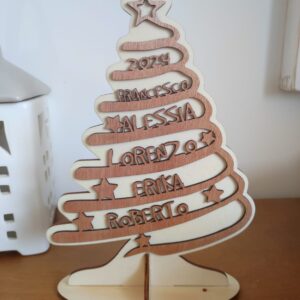 albero di natale con nomi