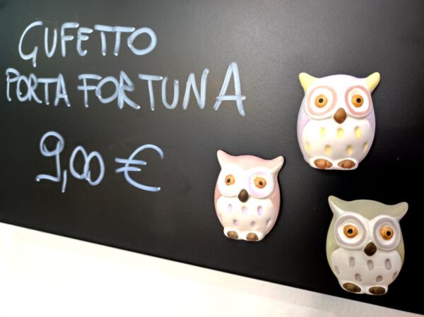gufo calamita porta fortuna