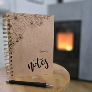 block notes copertina in legno