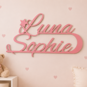 Scritta in legno personalizzata
