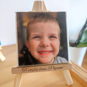 Foto su tela con cavalletto personalizzato