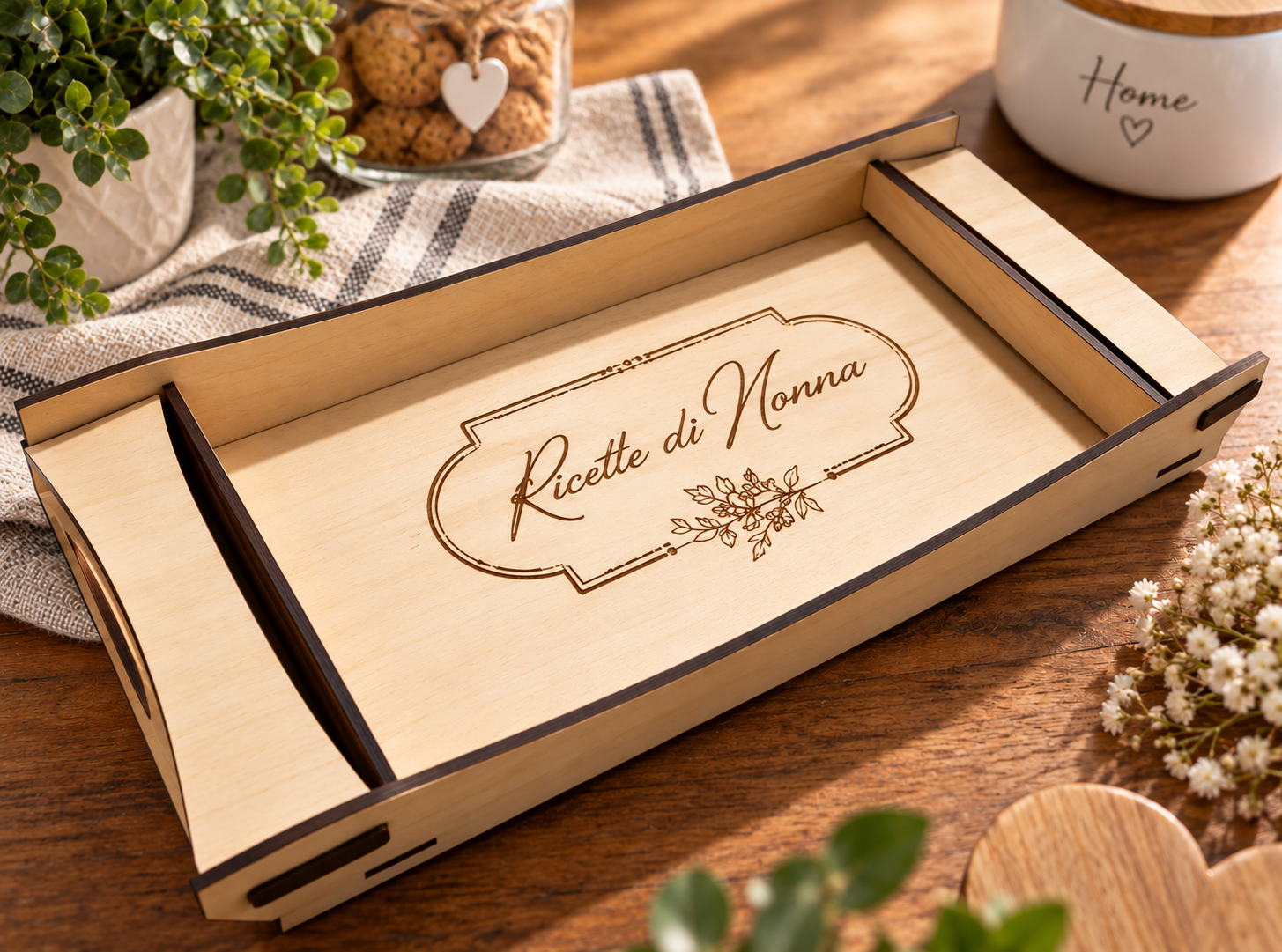 Vassoio in legno personalizzabile